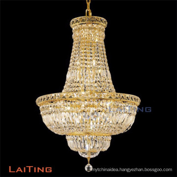 LAITING Dia 60cm French Gold Lighting Chandelier Top Clear Crystal for Restaurants Classic Living Room Chandelier LT-71023